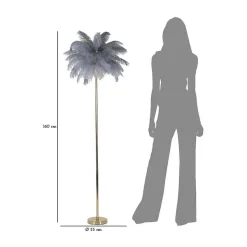 Lampadaire en métal Palm 55x160 cm