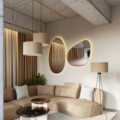 Lampadaire en tissu/PVC/acier 1 lampes 40x40x135cm Sollux