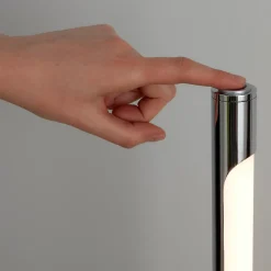 Lampadaire Eucrite LED intégrée argent