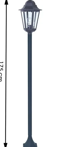 Lampadaire extérieur LED, 170 cm, 60 W Ampoule Non Incluse