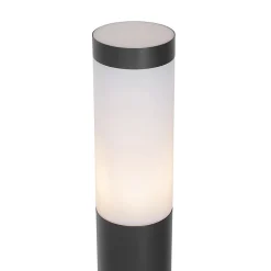 Lampadaire extérieur moderne gris foncé avec opale 110 cm IP44 - Rox