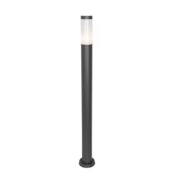 Lampadaire extérieur moderne gris foncé avec opale 110 cm IP44 - Rox