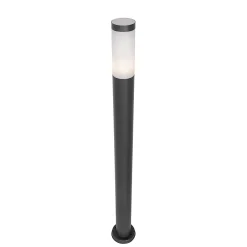 Lampadaire extérieur moderne gris foncé avec opale 110 cm IP44 - Rox