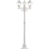 Lampadaire extérieur NISSIE blanc métal/verre 3xE27 60W