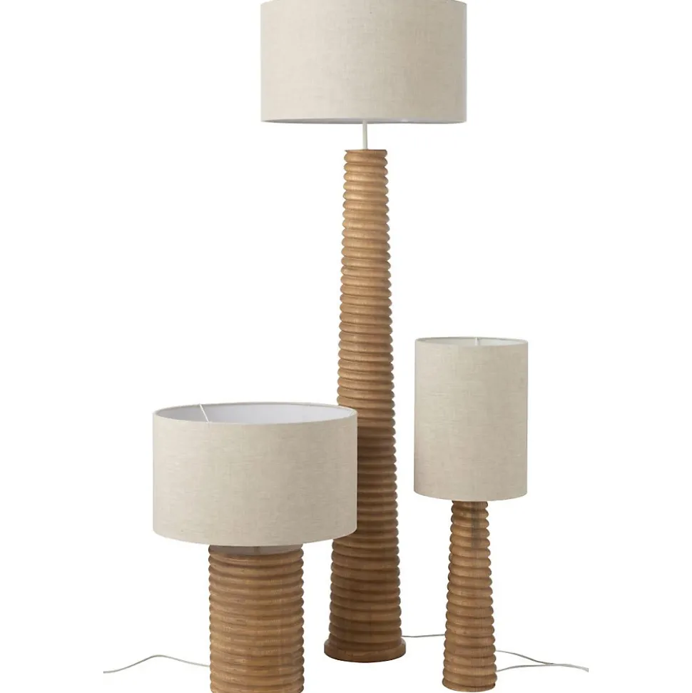 Lampadaire Filetage en Bois "Ailanthus" 160cm Naturel