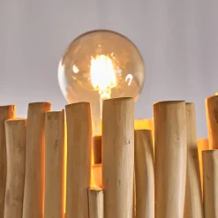 Lampadaire H. 171 cm assemblage bouts de bois de teck massif - ED