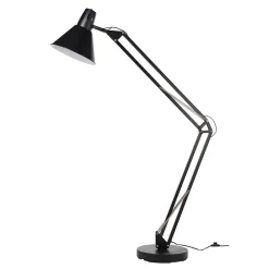 Lampadaire Harchies GoodHome E27 noir mat
