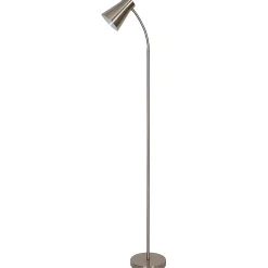 Lampadaire Hetange GoodHome E27 argent