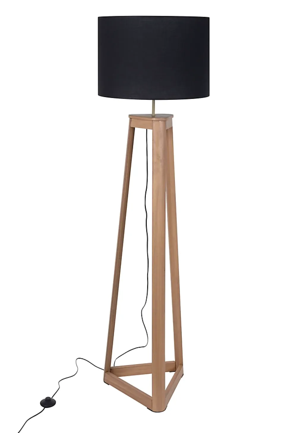 Lampadaire Honore Corep E27 IP20 60W bois foncé noir