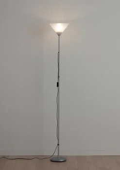 Lampadaire incandescent E27 gris mat