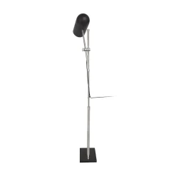 Lampadaire Industriel "Celeste" 142cm Noir & Argent