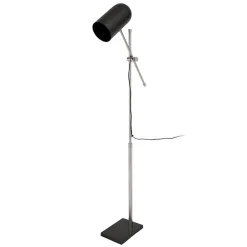 Lampadaire Industriel "Celeste" 142cm Noir & Argent