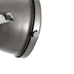 Lampadaire industriel en acier et bois 2 lumières - Emado