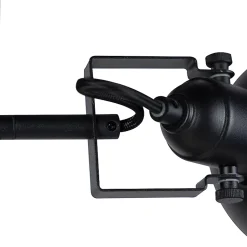 Lampadaire industriel noir avec or 3 lumières - Tommy