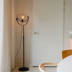 Lampadaire industriel noir 35 cm réglable - Hanze