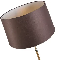 Lampadaire intelligent bronze avec abat-jour marron 45 cm avec Wifi A60 - Parte