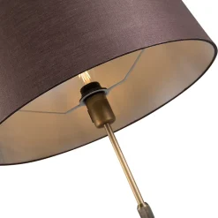 Lampadaire intelligent bronze avec abat-jour marron 45 cm avec Wifi A60 - Parte
