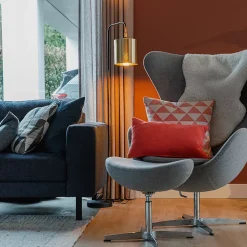 Lampadaire intelligent noir avec or avec Wifi A60 - Lofty