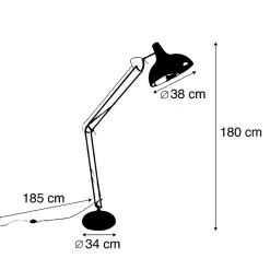 Lampadaire intelligent noir réglable avec Wifi A60 - Hobby