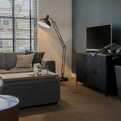 Lampadaire intelligent noir réglable avec Wifi A60 - Hobby