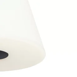 Lampadaire intelligent noir avec abat-jour blanc 35 cm IP65 avec WiFi A60 - Virginia