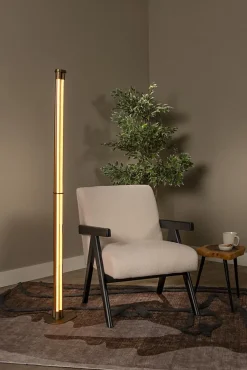 Lampadaire JANDERIN en aluminium avec LED intégré - Champagne Couleur - Lucide