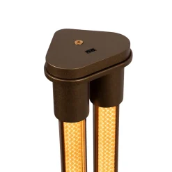 Lampadaire JANDERIN en aluminium avec LED intégré - Champagne Couleur - Lucide