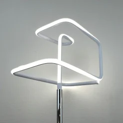 Lampadaire LED 167 cm design abstrait pied métal chromé - SQUARE