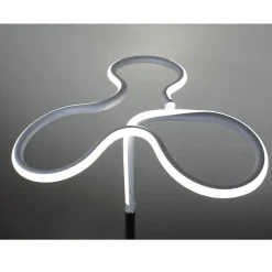 Lampadaire LED 166 cm design trèfle pied métal chromé - CLOVER