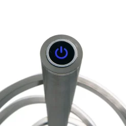 Lampadaire LED BELLEZA 140cm metal plastique nickel mat blanc LEDs fixes salon salle a manger chambre bureau moderne