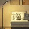 Lampadaire LED Contrôle Tactile Sur Pied noir