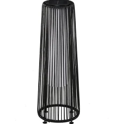 Lampadaire LED de jardin style colonial dia. 21,5 x 61H cm résine tressée filaire