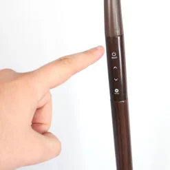 Lampadaire LED Effet Bois Wengé FISHTEC 3 Températures Tête Flexible Tactile