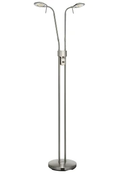 Lampadaire, LED fixe, 2x6W, IP20, acier - Markslöjd - Hudson