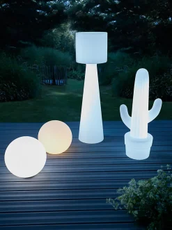 Lampadaire LED intégré Grace Ø37,5 x H.140 cm blanc New Garden