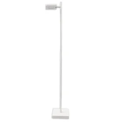 Lampadaire LED LUPA rechargeable 135cm aluminium blanc LEDs fixes 2400lm dimmable CCT RGB 3000 a 6500K moderne