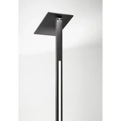 Lampadaire Led QUADRA Noir en métal H.180 cm Perenz