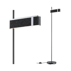 Lampadaire LED 3-Step-Dim Jagun 2700K 1250lm 20,4W Anthracite Feutre Matière plastique Métal