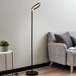 Lampadaire LED Taphao GoodHome intégrée noir mat blanc chaud 960lm dimmable