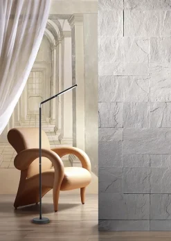 Lampadaire LED 6,5W, 3000K, 700 lm, variateur tactile, nickel mat - Trio - Filigran