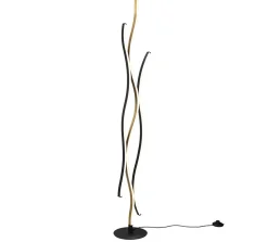 Lampadaire LED 28W, 3250lm, 2300/3000/4000K - Dimmer - Laiton/Noir - Trio - Blaze