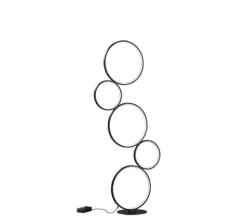 Lampadaire LED 36W, 4700lm, 3000K, H115 cm, variateur, IP20, Noir Mat - Trio - Rondo