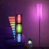 Lampadaire LED WiFi sur Pied Salon, Compatible Alexa/Google Home, Télécommande, Abat-jour en Lin, 175cm Classe énergétique A