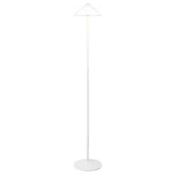 Lampadaire LED Zafferano Pina XXL blanc, rechargeable, 6W IP65, variateur, tête magnétique, design moderne