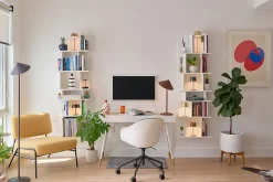 Lampadaire LED Zafferano Pina XXL blanc, rechargeable, 6W IP65, variateur, tête magnétique, design moderne