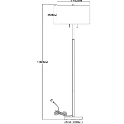 Lampadaire Light Prestige Fogo noir 2 x E27 1 pc.