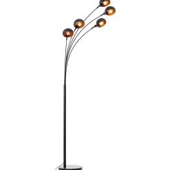 Lampadaire Livo 5 lampes métal noir IP20 E14 H.210cm Brilliant