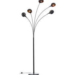 Lampadaire Livo 5 lampes métal noir IP20 E14 H.210cm Brilliant