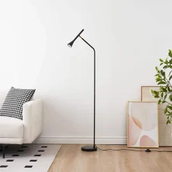 Lampadaire minimaliste grande liseuse noire 150 cm - Holen