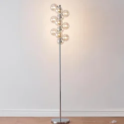 Lampadaire moderne à sphères en verre ambré - Ambrosia